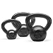 Yes4All Combo Cast Iron Kettlebell Weight Sets – Great for Full Body Workout and Strength Training – Kettlebells 5 10 15 lbs (Black)