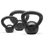Yes4All Kettlebell Cast Iron Sets 5 - 10 - 15 - 20 - 25 - 30 lbs, Multi-Level from Beginners to Pros Kettlebell Set for Strength Training & Home Gym Equipment