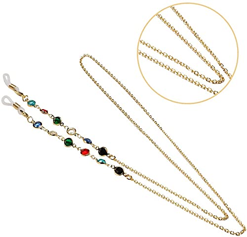 Óculos com correia de corrente de óculos com contas cordão de leitura óculos de sol cordão de contas