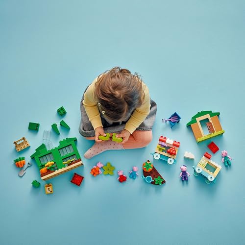 Image of LEGO DUPLO Peppa Pig Grandpa Pig's Garden and Greenhouse Building Set 10461 Building Blocks Toys for 2+ Gift for Boys and Girls