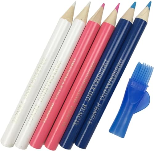 ZhangyiHot 6 PCS Sewing Fabric Pencils