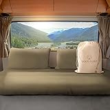600 Thread Count RV Sheets Queen Size, 100% Egyptian Cotton RV Queen Sheets 60 x 75, RV Bed Sheets, RV Sheet Sets - 4 Pc, Sateen Weave RV Bedding Camper Sheets, Soft Queen RV Mattress Sheets, Taupe