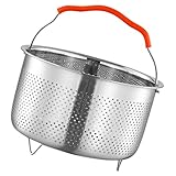 ULTECHNOVO Dampfgarkorb für Topf, Einsatz aus Stahl, mit Griff, Korb für Reiskocher und verschiedene Lebensmittel