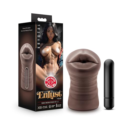 Blush Enlust Krystal Vibrant Stroker Marron Brown 12,5 cm