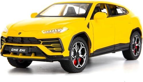 Image of Model Car Zinc Alloy Pull Back Toy Diecast Toy Cars with Openable Doors, Sound and Light for Kids Boy Girl Gift (1:24 Lamborghini Urus-Multi Color)