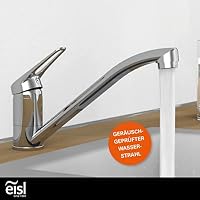 EISL Spültischarmatur SPEED, 360° schwenkbarer Wasserhahn Küche, ideale Küchenarmatur für Doppelspülbecken, Einhebelmischer Chrom, NI182SCR – Ansicht 3