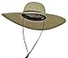 Womens Floppy Wide Brim Packable Sun Hat Two Tone Brown with Chin Strap