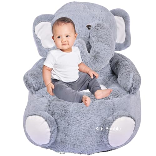 Image of 60cm Large Baby Soft Plush Cushion Baby Seat Or Rocking Chair| Kid Cartton Sofa | BBY Sofa | Couch for BBY Use for 1 Year to 2 Year Kid (Elepnt Large Sofa)