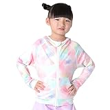 [HEAZEL] ヘーゼル キッズ ラッシュガード パーカー フード UVカット ジップ 長袖 水着 男の子 女の子 UPF50+ タイダイ 110サイズ