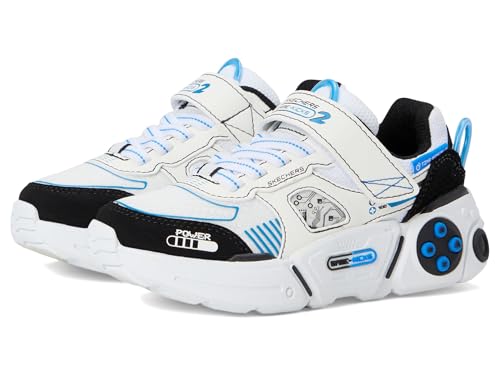 Gametronix 2.0 Sneaker, White/Black/Blue, 11 Little Kid by Skechers - Used condition - US$34.42