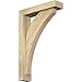 Ekena Millwork BKT0402X16X24THR05RDF Thorton Block Smooth Offset Brace, 16"D x 24"H Rustic Wood Bracket, 4" W Douglas Fir (Rough Sawn)