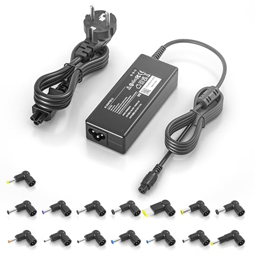 90W Cargador Universal Portatil, Alimentación Adaptador Corriente Ordenador para HP ASUS Lenovo Acer DELL Sony Samsung Fujitsu Gateway MSI Medion Notebook Ultrabook Chromebook