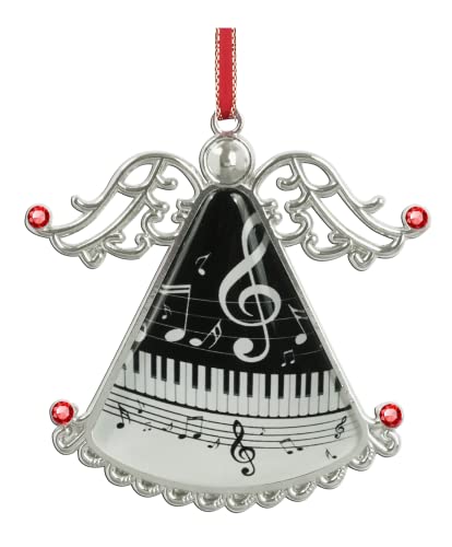 Fqjns Angel Ornament Piano Music Christmas Ornament Holidays Ornaments Creative Glass Ornament Christmas Tree Ornament Decoration Piano Keys With Musical Notes #TOP14