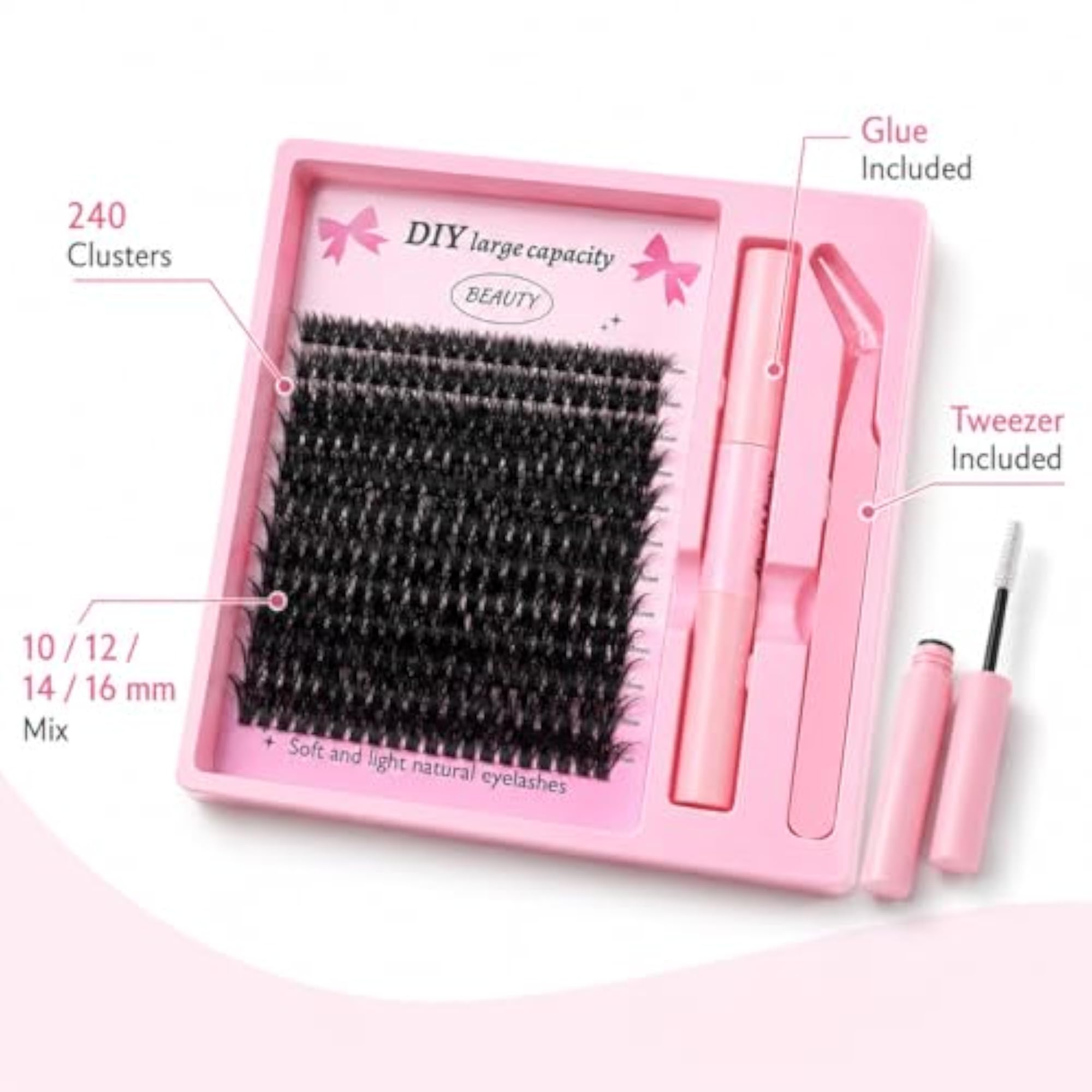 240 Clusters 80D Volume DIY Segment Lashes Kit