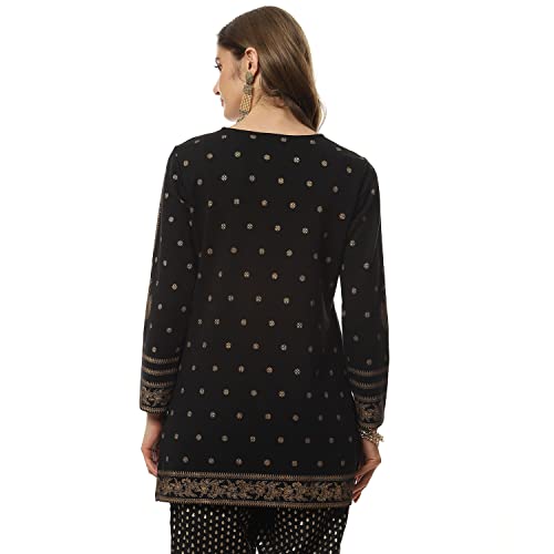 Image of BIBA Women Polyester Blend Straight Fit Printed Straight Kurta