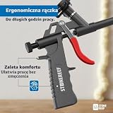 Pistolet dozujący do pianki PU – pistolet dozujący z metalu z powłoką teflonową | ergonomiczny uchwyt do precyzyjnego nakładania pianki budowlanej i pianki montażowej | profesjonalne narzędzie do