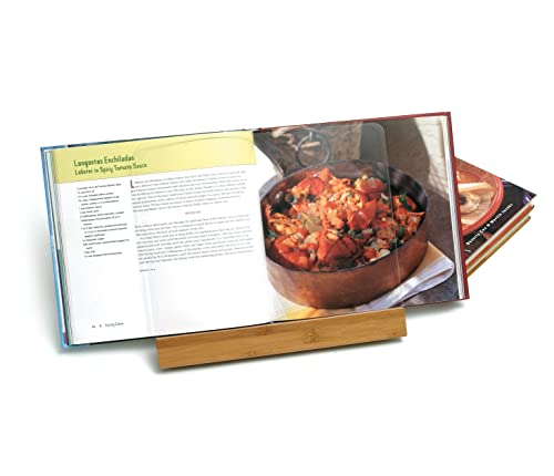 image for Lipper International 8815 Bamboo Wood and Acrylic Cookbook Holder, 12-