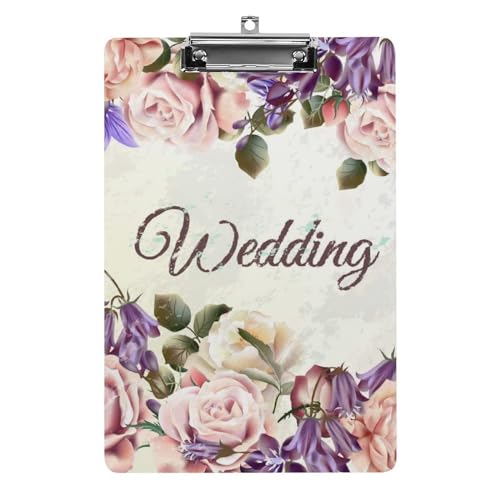 Presse-papiers A4 rose romantique porte-formulaires rigide aux finitions soignées