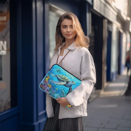 Funda para portátil con diseño turtle submarino 13-14 pulg miniatura 7