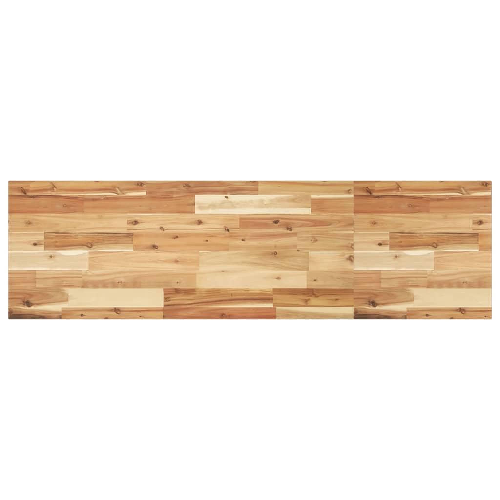 Waschtischplatte mit Wandhalterung, 160x40 cm, Waschbeckenregal aus massivem Akazienholz und Stahl, Konsole für Badezimmer, Schwarz, stabile Wandmontage