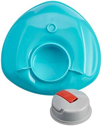 Vital Baby Nourish Power Suction Plate  Baby Led Weaning and Feeding Plate  Strongest Suction  Non-Slip - Scooped Sides - Dipping Pot - BPA, Phthalates & Latex Free - Toddler Self-Feeding, Blue