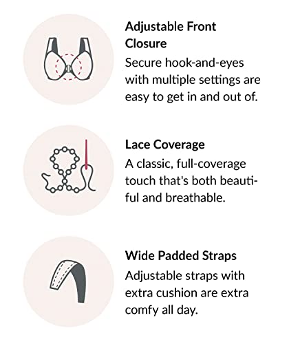 Glamorise Womens Magiclift Front-Closure Wirefree #1200 Full Coverage Bra, Blush, 42Dd Us #TOP7