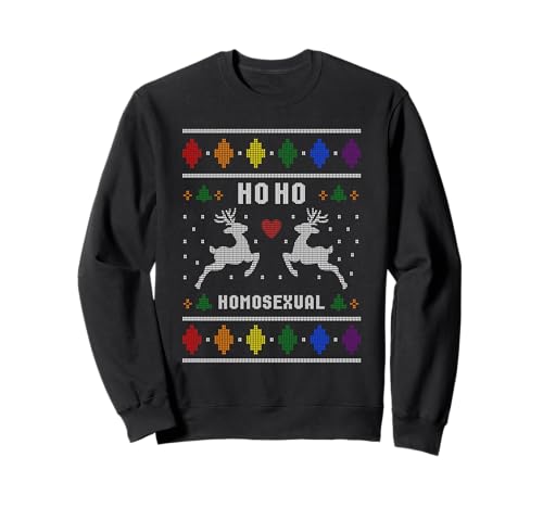 Ho Ho Homosexual Gay Xmas Pride Ugly Christmas Sweater 2024