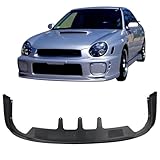 IKON MOTORSPORTS Front Bumper Lip, Compatible with 2002-2003 Subaru Impreza WRX Sedan/RS Sedan, Not Fits Wagon, PD Style Matte Black PP Air Dam Chin Spoiler Protector Splitter 1PC