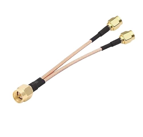 RG316 �P�[�u�� Y �^�C�v �X�v���b�^ �R���o�C�i SMA ���X �W���b�N - SMA �I�X 1to2 R*/F �����s�O�e�[��(SMA M to 2xRP SMA M,20CM)