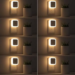 Sujeet Night Light, Night Lights Plug into Wall 8-Pack, Nightlight Plug in Night Light, Dusk to Dawn Night Lamp Led (Warm White)
