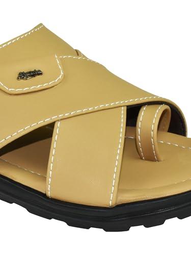 Image of AJANTA Men's Sandals for Men | Casual Walking Office Outdoor Sandals | Lightweight Comfortable Slip-On Footwear for Men | Anti-Skid Travel Daily Wear Open Toe Summer Sandals for Men
