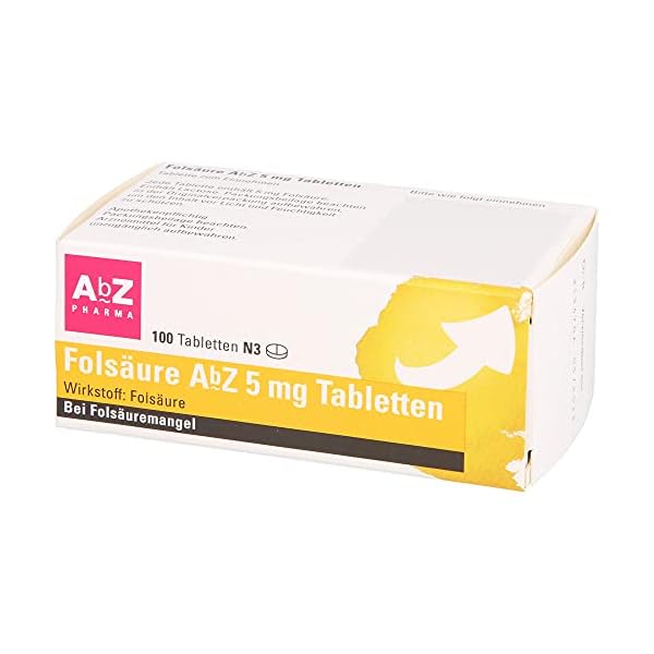 Folsäure AbZ 5 mg Tabletten: Gut versorgt bei Folsäure-Mangel, 100 Tabletten – Bild 5