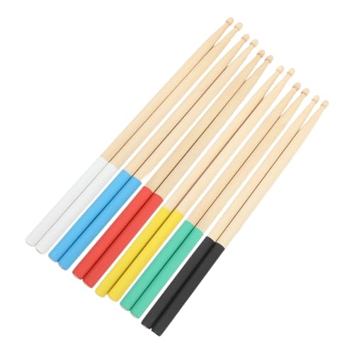Baguettes de batterie en érable Ciieeo 6 paires surface antidérapante pour percussion en café
