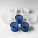 Produktbild HOZPROM Käseform-Set, 7-teilig, Blau + Weiß + Herz für halbharte und weiche Käseherz, Original-Zubehör für Käseherstellung, Kuh, Ziege, Schaf, Lab, Milch, Käse, Formen