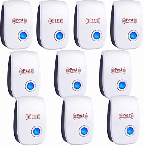 Ultrasonic Pest Repeller 10 Pack Mosquito Repellent, Insect Repellent Plug in, Rodent Repellent Indoor Ultrasonic Pest Control Roach, Mice, Spider Insects Mosquito Rodent Repellent