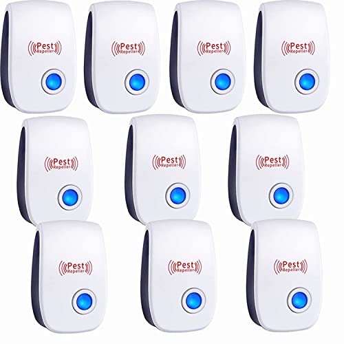 Ultrasonic Pest Repeller 10 Pack Mosquito Repellent, Insect Repellent Plug In, Rodent Repellent Indoor Ultrasonic Pest Control Roach, Mice, Spider Insects Mosquito Rodent Repellent #TOP16