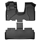 HAFIDI® Floor Mats Fit for 2002-2006 Honda CRV (Fixed Cab Center Armrest Box Need to Cut) All Weather Protection TPE Anti-Slip Automotive Floor Liners Custom Accessories, Black