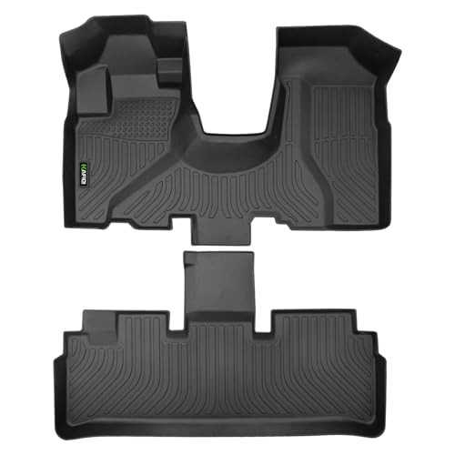 Image of HAFIDI Floor Mats Fit for 2002-2006 Honda CRV (Fixed Cab Center Armrest Box Need to Cut) All Weather Protection TPE Anti-Slip Automotive Floor Liners Custom Accessories, Black
