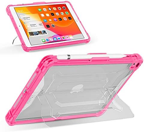Youtec iPad 8th Generation Case, iPad 7th Generation Case, iPad 10.2 inch Case 2019/2020, Shockproof Rugged iPad 10.2 Protective Clear Back Cover with Kickstand+Pen Holder for 10.2 iPad 8th/iPad 7th