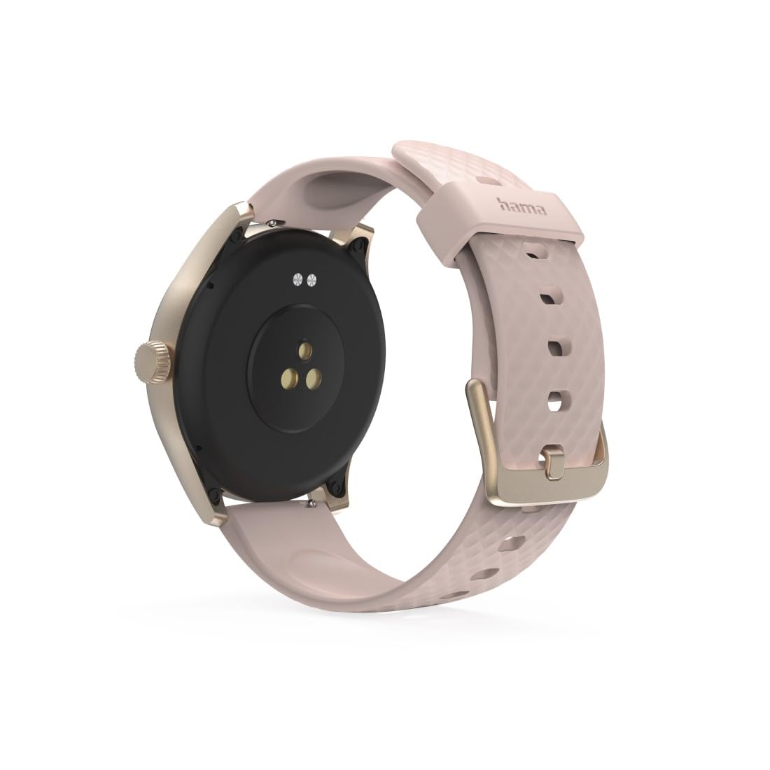 Hama Smartwatch (Farbdisplay 1,38“, Telefonfunktion, Whatsapp, E-Mails etc., Sprachassistent, Wasserschutz IP68, Schlafmonitor, 100 Sportarten + Herzfrequenz, Blutsauerstoff, Kalorien etc.) rosé