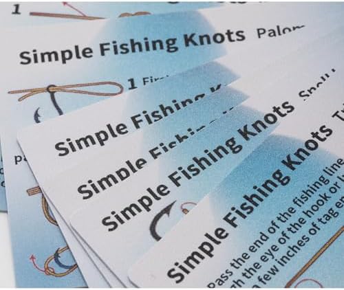 1 Set Fishing Knot Tutorial Knot Guide Cards Including 12 Step by Step Diagrams Practical Design for Outdoor Knots Guide Card - 4