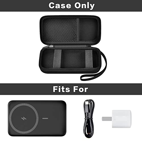 Case Compatible With Anker 633/622/621/321 Magnetic Battery (Maggo) Foldable Wireless Portable Charger, Storage Bag For Iphone/Cell Phone Power Delivery, Battery Packs Holder - Case Only - Black #TOP1