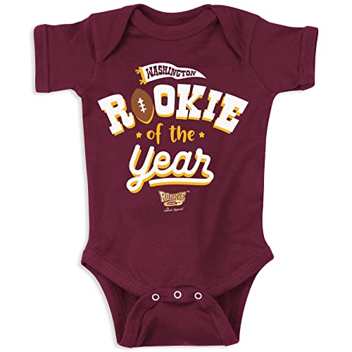 Image of Rookie of The Year Baby Apparel for Washington Football Fans (NB-7T) (Maroon Onesie, 6 Months)