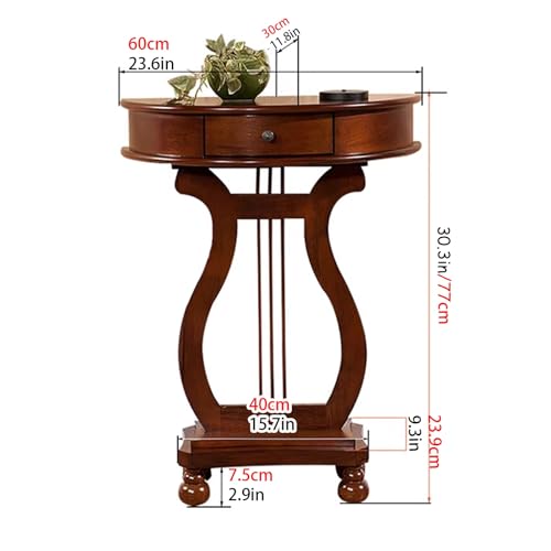 Mesa consola de madera maciza para recibidor con cajones y mesa auxiliar de sofá negra 2