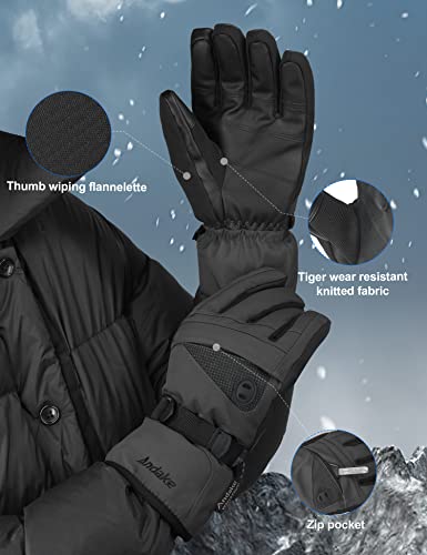 Skihandschuhe Andake mit 3M Thinsulate und Touchscreen-Funktion