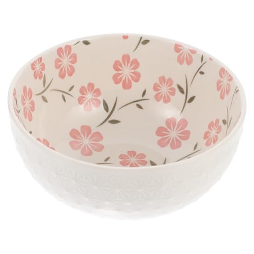 minkissy Japanese Style Ceramic Rice Bowl with Corrosion and Wear Resistance, Practical Soup and Salad Bowl for Table Or Buffet Use, Sturdy and Smooth Design