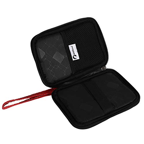 Image of WD HDD Hard Case /Cover /Pouch for 2.5 inch Portable Hard Drive (for Seagate, Toshiba, WD, Sony, Transcend, Lenovo, Adata) (RED Cross)