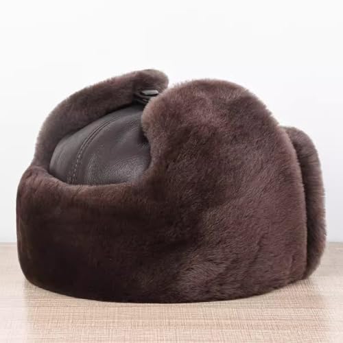 ZCBYBT Chapéu de inverno Cousin Trapper para homens e mulheres chapéu de esqui de caça com aba de or