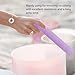 Singing Bowl Mallet Crystal Bowl Purple Hollow Suede Mallet Striker with Bundle Pocket for Playing Singing Bowls