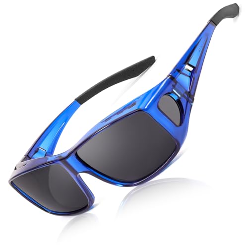 Lvioe Gafas De Sol Polarizadas Para Hombres Y Mujeres, Con Clip Sobre Gafas De Sol Con Protección Uv 400, L-Azul Claro Gris Lvioe Gafas De Sol Polarizadas Para Hombres Y Mujeres, Con Clip Sobre Gafas De Sol Con Protección Uv 400, L-Azul Claro Gris
